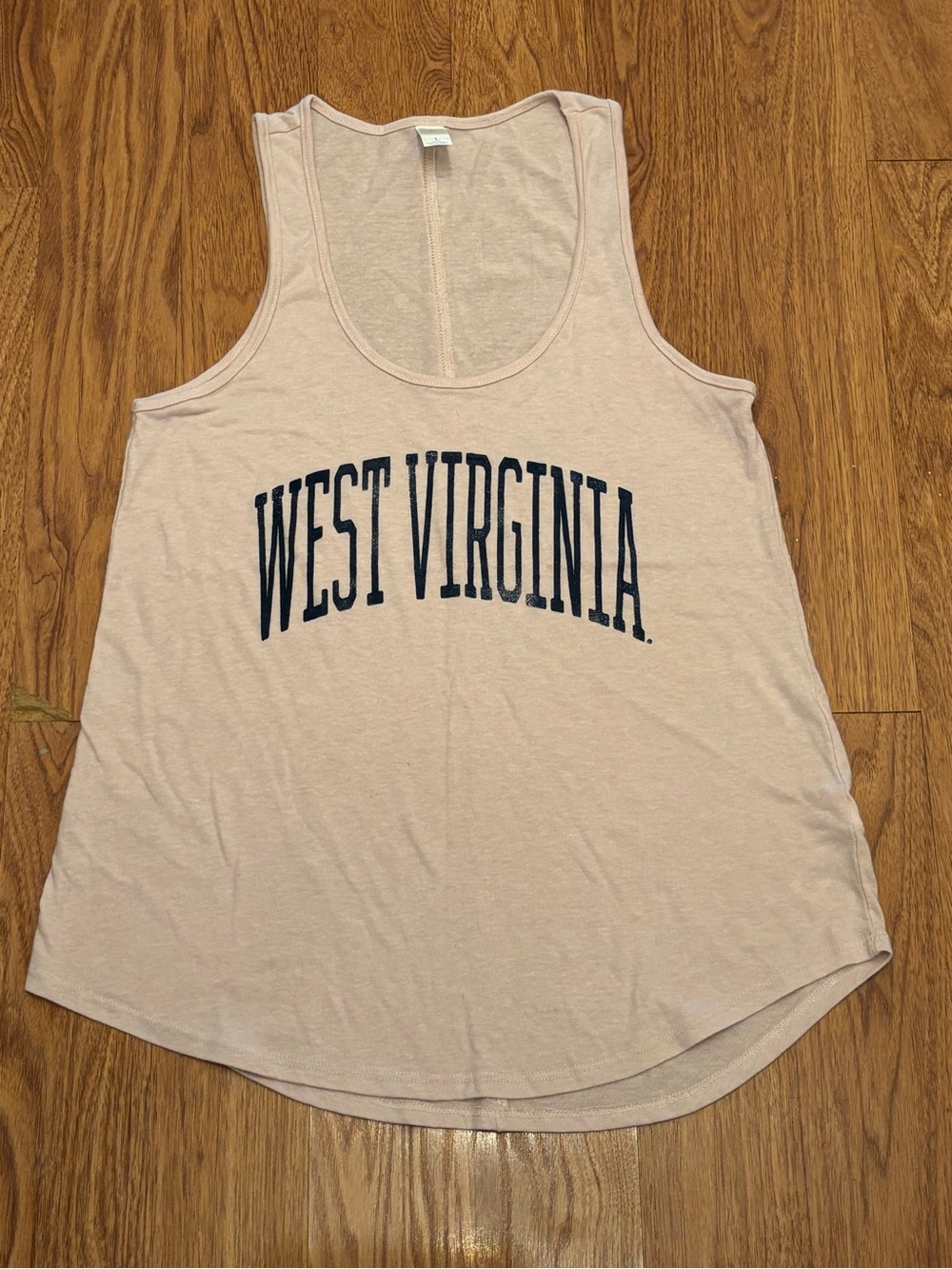 West Virginia Scoop Neck Tank Top in Light Pink